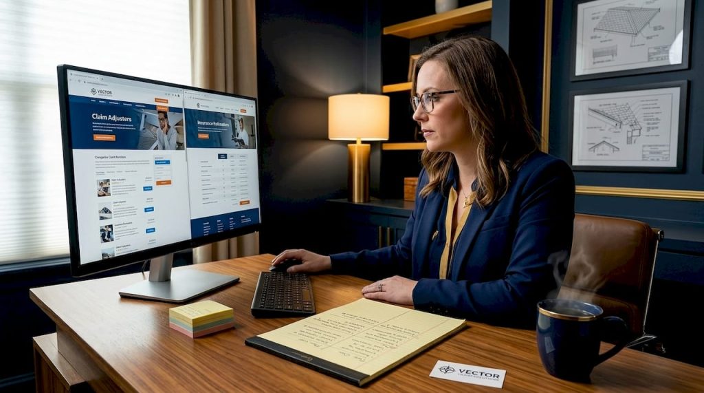 Professional reviewing insurance claim provider alternatives