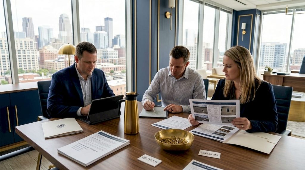 Business team reviewing agency alternatives